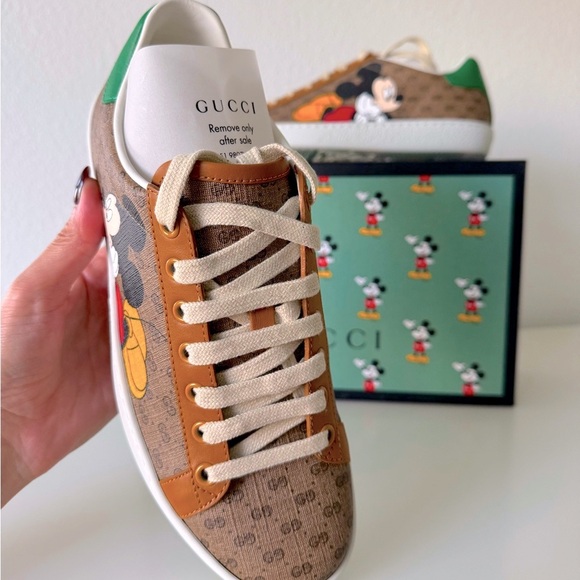 NIB Gucci x Disney Mickey Mouse Ace Sneakers, Women’s 38/8 - Picture 11 of 15
